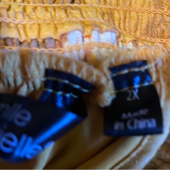 Collared tropical high low maxi dress. - Picture 2 of 2